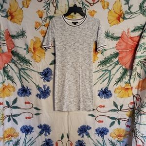 Blue Grey Marled T-shirt Dress